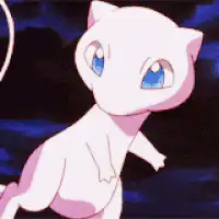 Mew yawning and sleeping
