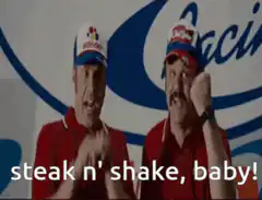 Steak 'n Shake guys fist bump