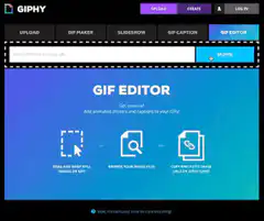 Giphy GIF Editor interface