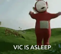Po falls asleep on the grass