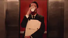 Twin Peaks Agent Cooper drinking coffee