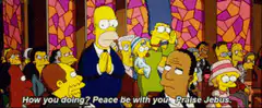 Homer Simpson Praise Jebus