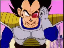 Vegeta destroys his scouter