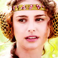 Natalie Portman as Padme looking confused