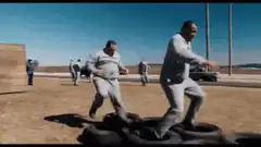 Officer Dangle fails tire obstacle course