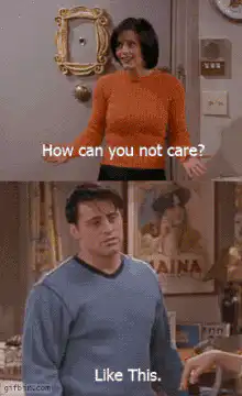 How can you not care like this