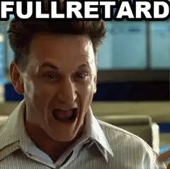 Sean Penn laughing maniacally