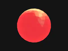 Red geometric sphere morphing patterns