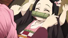 Nezuko tickled by Zenitsu