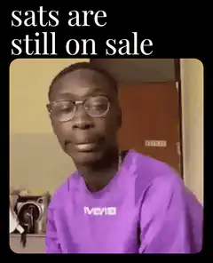 sats are still on sale
