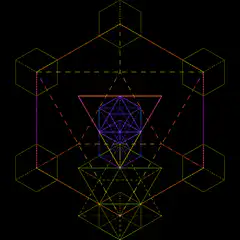 Colorful geometric lines animation