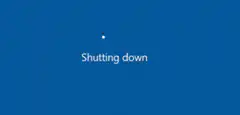 Windows Shutting Down Screen