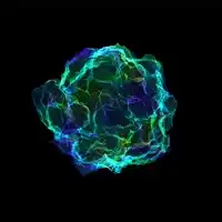 Colorful abstract energy sphere animation