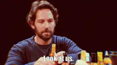Paul Rudd Look at Us Hot Sauce