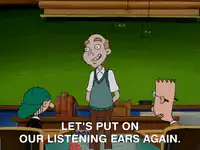 Mr. Mackey tells students to put on listening ears