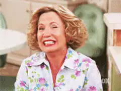 Woman laughing hysterically