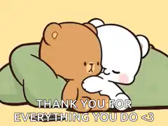 Cute bears hugging with hearts