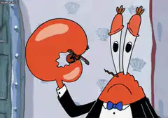 Mr. Krabs with a hole in his head