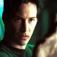 Keanu Reeves staring intensely