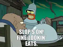 Bender serves slop to the crew