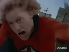 Red Power Ranger falls and celebrates