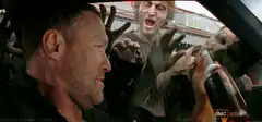 Rick Grimes toasting zombies with beer