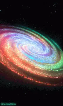 Rainbow Spiral Galaxy Animation