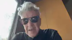 David Lynch waving hello