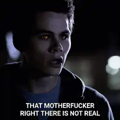 Stiles glowing eyes not real