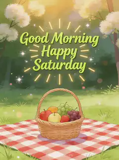 Good Morning Happy Saturday picnic