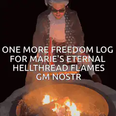 GM Nostr adds log to Marie's hellfire