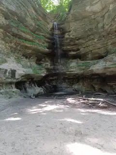 Waterfall in rocky gorge