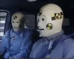 Crash test dummies put on sunglasses