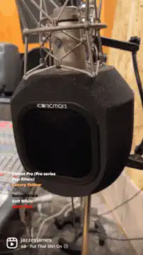 Studio mic and mixing board