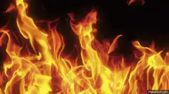 Flickering orange and yellow flames