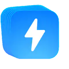Blue lightning bolt icon