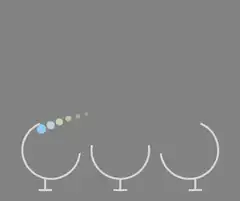 ball bouncing between cups