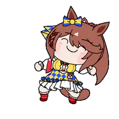 Chibi horse girl dancing