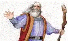 Wizard with staff and open hand