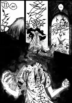 Stitched girl screaming at bats