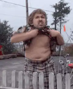 Danny McBride puts on shirt