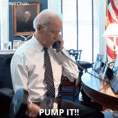 Joe Biden pumping weights on phone