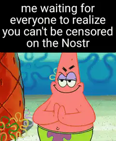 Patrick Star smugly waiting for censorship realization