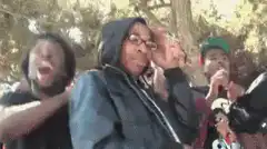 Group of friends screaming in shock