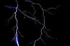 Flickering lightning bolts