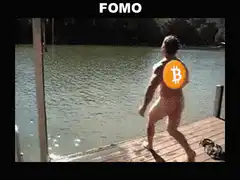 FOMO Bitcoin Guy Jumps in Lake