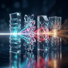 Crystal structures with laser beams