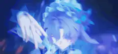 Aqua from Blue Archive reaching out