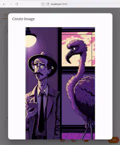 Detective and flamingo image editor