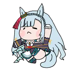 Chibi horse girl shrugging